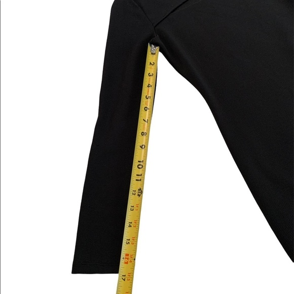 Divided H&M Black Ribbed Keyhole Long Sleeve Bodycon Dress Size 2 - Picture 5 of 16